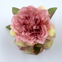 Clama de par cu floare bujor supradimensionata Roz - Design floral elegant - 1