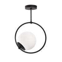 Lustra, Opviq, metal, negru, 26x15x39 cm - 1