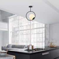 Lustra, Opviq, metal, negru, 26x15x39 cm - 2