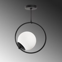 Lustra, Opviq, metal, negru, 26x15x39 cm - 4
