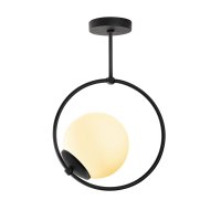 Lustra, Opviq, metal, negru, 26x15x39 cm - 6