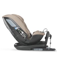 Scaun auto rotativ iSize Coccolle Velsa Taupe Brown cu isofix, top-tether, protectie la impact lateral, reglabil - 3