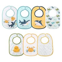 Set 7 bavete bumbac si peva 30 x 19 cm inchidere cu banda velcro unisex - 9