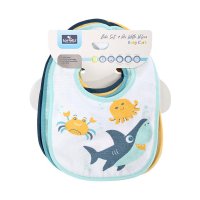 Set 7 bavete bumbac si peva 30 x 19 cm inchidere cu banda velcro unisex - 8