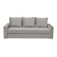 Canapea NICO II extensibila, 3 locuri, cu arcuri si lada depozitare, bej, 220x85x75 cm - 1