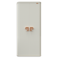 Dulap de baie suspendat Pierre Cardin Eva alb-aramiu, 64x146 cm - 1