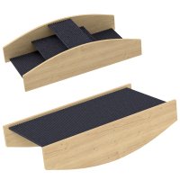 PawHut Rampa de Agilitate pentru Câini, 2-in-1 Balansier si Scară, Antiderapant, Lemn de Brad, Dimensiuni 80 x 39,5 cm - 1