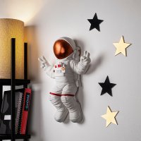 Decoratiune de perete Yak-001 Astronaut Caramiziu 35x47x10 cm - 1