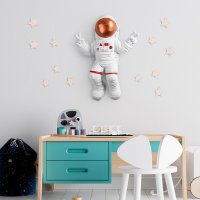 Decoratiune de perete Yak-001 Astronaut Caramiziu 35x47x10 cm - 2