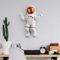 Decoratiune de perete Yak-001 Astronaut Caramiziu 35x47x10 cm - 3