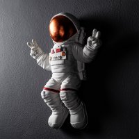 Decoratiune de perete Yak-001 Astronaut Caramiziu 35x47x10 cm - 6