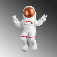 Decoratiune de perete Yak-001 Astronaut Caramiziu 35x47x10 cm - 7