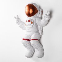 Decoratiune de perete Yak-001 Astronaut Caramiziu 35x47x10 cm - 8