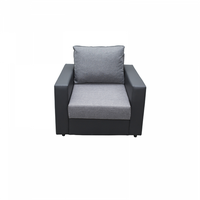 Fotoliu NERO extensibil, IP negru + gri inchis, 93x90x80 cm - 1