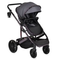Carucior convertibil 2in1 Moni All Road Grey cu Cadru din aluminiu galvanizat,Roti rezistente cu suspensii,Spatar reglabil,Maner reglabil 6 pozitii inaltime,Copertina XXL,Husa picioare si suport pahar incluse,Pana la 4 ani - 4