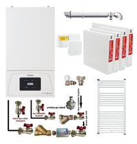 Pachet de incalzire pentru apartament cu 3 camere, centrala Motan Condens KPlus 22,5 kW si radiatoare Fornello - 1