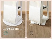 Dulap pentru bijuterii, Songmics, Alb, 55x55x162 cm - 7