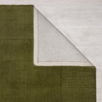 Covor Verde Texturat cu Margini din Lână 120X170 cm, Flair Rugs - 3