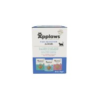APPLAWS Fish Selection Multipack pentru Pisici, Hrană Umedă în Supă, 70g x12buc - 2