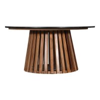 Masuta de cafea Mable boho Negru 100x100x45 cm - 3