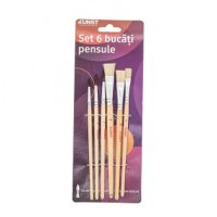 Kunst Set de 6 Pensule pentru Pictura - Calitate Superioara - 1