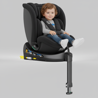 Scaun auto Buf Boof N17 Fix Black pentru copii, iSize, isofix, rotativ 360, cu picior de fixare si pozitie de somn 165 grade - 9