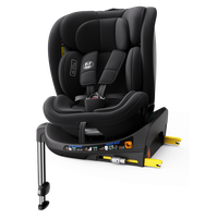Scaun auto Buf Boof N17 Fix Black pentru copii, iSize, isofix, rotativ 360, cu picior de fixare si pozitie de somn 165 grade - 12