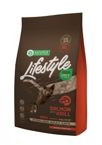 Nature's Protection Lifestyle Grain Free Adult Cat Sterilised Salmon with Krill, 400 g - 1