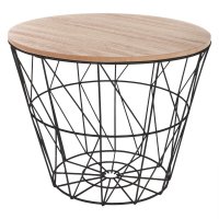 Masa de Cafea Rotunda Atmosphera Kumi, 38x30 cm, Negru - 1
