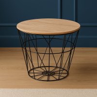 Masa de Cafea Rotunda Atmosphera Kumi, 38x30 cm, Negru - 3