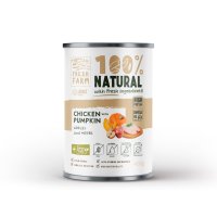 FRESH FARM Coarse, XS-XL, Pui și dovleac, conservă hrană umedă fără cereale câini, (pate), 400g - 2