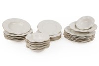 Set de masa din portelan 24 piese Hermia, crem si auriu - 14