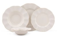 Set de masa din portelan 24 piese Hermia, crem si auriu - 3