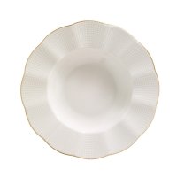 Set de masa din portelan 24 piese Hermia, crem si auriu - 8