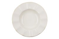 Set de masa din portelan 24 piese Hermia, crem si auriu - 1