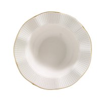 Set de masa din portelan 24 piese Hermia, crem si auriu - 5