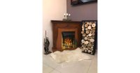 Semineu electric Napoli nuc & Galileo gold, Art Flame, 1035x1100x300 mm, 2000W - 3