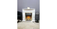 Semineu electric Clasic alb & Galileo silver, Art Flame, 883x950x300 mm, 2000W - 1