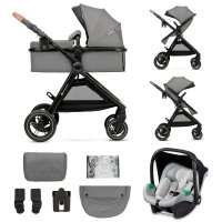 Carucior Kinderkraft Esme 3 in 1, Culoare Moonlight Grey - 3