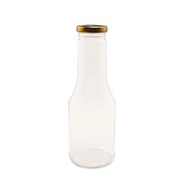 Sticla Transparenta de 500 ml cu Capac pentru Suc - 1