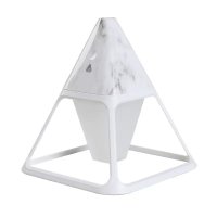 Umidificator cu ultrasunete piramidal, 140 ml, cu telecomandă si lumina LED bicoloră - 1