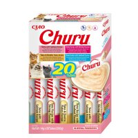 INABA Churu Tuna & Seafood Varieties (Ton și Somon|Creveți|Fulgi de Bonito|Fructe de Mare), cutie, tub recompense fără cereale pisici, (topping), 280g - 2