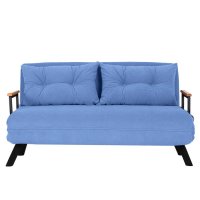Canapea extensibila SANDO, 2 locuri, albastru, 133x78x78 cm - 1
