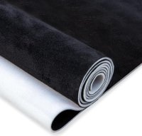 Sul piele sintetica tip Alcantara 0.75 x 2.5m NEGRU tapiterii capitonaje auto - 1