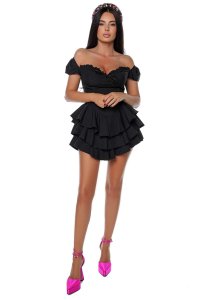 Rochie Eleganta Revenge Dress cu Volane - 1