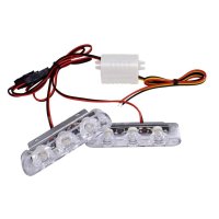 Set 2 Bucati 3 Leduri 6W Lumini Avertizare, Stroboscop Pentru Autoturisme si Motociclete - 2