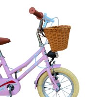 Bicicleta pentru copii KidsCare HappyGirl Roz 16 inch cu roti ajutatoare, frane de mana, cosulet, 5-8 ani - 3
