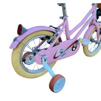 Bicicleta pentru copii KidsCare HappyGirl Roz 16 inch cu roti ajutatoare, frane de mana, cosulet, 5-8 ani - 4