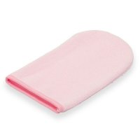 Set prosop cu gluga si manusa baie New Baby 80 x 80 cm basic pink - 1