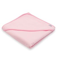 Set prosop cu gluga si manusa baie New Baby 80 x 80 cm basic pink - 2